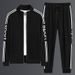 Men's Clothing sports suit men's spring and autumn sweatshirt outdoor running leisure two piece suit loose trend plus size jacket_mkmklike.com