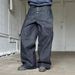 Retro Loose Jeans Men Baggy Street Fashion High Waist Button Casual Straight Trousers Wholesale_mkmklike.com