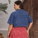 Plus Size Women's Denim Short Jacket Spring Summer Outerwear_mkmklike.com