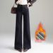 Clair Clair 5271 Denim Blue Flocked Wide-Leg 2025 Autumn Winter Egant Commuter Straight-Leg Jeans For Women Korean Sty_mkmklike.com