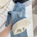 Women's Light Blue Flannel-Lined Straight Leg Jeans - High Waist, Relaxed Fit, Vintage Style, Slimming Wide Leg Pants For Winter_mkmklike.com