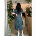 ELLE 2025 Korean Version Elegant Goddess Style Hong Kong Retro Chic Mid-Length Denim Dress Women's Summer Export_mkmklike.com