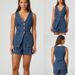 Women's Clothing Fashion Casual Sleeveless High Waist Suit Denim Shorts_mkmklike.com
