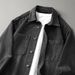 Versatile Washed Denim Shirt Jacket For Men, Retro Loose And Handsome Casual Shirt Jacket Top_mkmklike.com