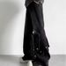 Men's Black Flared Cargo Jeans – High Street Style With Patchwork Design, Straight Leg Loose Fit For Trendy & Cool Look (S-3XL)_mkmklike.com