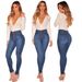 Women's Clothing Autumn New Products Tight Black High Waisted High Elastic Hip Lifting Denim Trousers_mkmklike.com