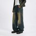 Vintage Distressed Chain Jeans For Men - Straight Leg Denim Pants With Streetwear Style Premium Cotton Fabric_mkmklike.com