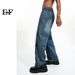 EF JEANS | 2023 New American Retro Wide-leg Pants Men's Trendy Brand Design Sense Niche Jeans High Street Pants_mkmklike.com