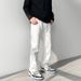 Nordmann White Jeans Men New American High Street Trend Long Spring Autumn Trendy Loose Straight Casual Pants_mkmklike.com