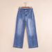 Fashionable European And American Cross-border Solid Color High-waisted Pleated Vintage Denim Flared Pants, New Summer_mkmklike.com
