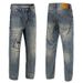Men's High-End Stylish Tapered Jeans Loose Fit Distressed Ripped Patched Harem Pants Summer Regular Style_mkmklike.com