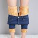 Solid Color Women's Jeans, Fleece-lined Thickened, Slim-fit, 2025 New Model, Slimming And Height-enhancing,_mkmklike.com
