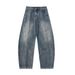 Men's Clothing High Street Retro Split Washed Blue Jeans Men's Structure Design Loose Versatile Wide Leg Scimitar Pants Autumn And Winter Style_mkmklike.com