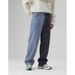 Color Blocked Lightweight Men's Jeans Loose Fit Plus Size Straight Leg Slim Casual Versatile Long Pants Summer Washed_mkmklike.com