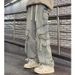 Men's Stylish Cargo Jeans - Loose Fit Straight Leg Casual Pants With Multiple Pockets, Lightweight & Comfortable For Spring & Autumn_mkmklike.com