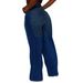 High Waist Wide Leg Flare Jeans For Women - Stretchy Denim Pants With Comfortable Fit, Deep Blue Washed Casual Trousers_mkmklike.com