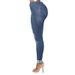 European And American Foreign Trade Cross-border High-waisted Stretch Ripped Slim-fit Women's Jeans_mkmklike.com