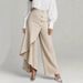 Women's Loose Casual Fashionable Denim Pants Button Down Long Hem Solid Color Genuine New_mkmklike.com