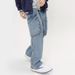 Nordmann Functional Style Cargo Jeans For Men, Autumn And Winter American Retro Large Pocket Casua, Loose Straight-Leg_mkmklike.com