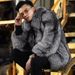 Men's clothing coat Short autumn-winter warm silver fox coat men's leather casual jacket_mkmklike.com