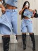 Women's Trendy Casual Denim Shorts 5 Point Pants Style Outing Shorts 88 In Stock_mkmklike.com