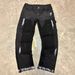 Men's Clothing Men's Denim Cargo Pants, European And American Fashion, Popular On Instagram Style, Stretch Patch Denim Layered Flared Pants 04_mkmklike.com