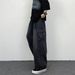 Streetwear Hong Kong Style Retro Draped Loose Wide-Leg Casual Big Pocket Cargo Jeans Washed New Dad Pants For Men And_mkmklike.com