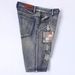 Men's Slim Fit Denim Shorts Mid Length Ripped And Patched Straight Leg Distressed Summer Style_mkmklike.com