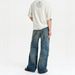 Vintage Washed Distressed Denim Jeans For Men - Straight Loose Fit With Patchwork & Cat Whiskers Design_mkmklike.com