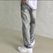 Men's High-Rise Vibe Style Ripped Zipper Jeans Hip Hop Distressed Simple Denim High Street Feel Summer_mkmklike.com
