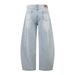 Simple Loose Versatile Denim Scimitar Men's Street Punk Distressed Washed Oversized Wide-Leg Casual Long Pants Trendy_mkmklike.com
