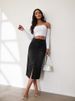 K Sexy And Spicy Girl Half Skirt A-line Style Slit Slimming Denim Half Skirt_mkmklike.com