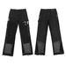 Vintage Washed Distressed Denim Jeans For Men - Retro Loose Fit Cat Whisker Hand-Rubbed Hip Hop Streetwear Pants (Black)_mkmklike.com