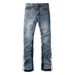 Men's Loose Straight Leg Jeans American Hand Painted Graffiti Fashionable Print Casual Retro Men's Pants_mkmklike.com