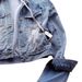 Women's Denim Jacket With Hood Oversized Casual Coat Long Sleeve Spring/Fall Outerwear Comfortable Stretch Fit For Students Work ( Light/Deep Blue)_mkmklike.com