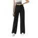 Black Rhinestone Design Straight Leg Jeans for Women Casual Slimming Versatile Autumn Winter Hot Item_mkmklike.com