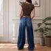 Women's Slimming Stretch Wide Leg Jeans Loose Fitting Straight Leg Denim for Casual Comfortable Wear_mkmklike.com