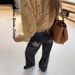 Women's Loose Straight Leg Jeans Star Studded Design Casual Cotton Denim Jeans For Spring/Autumn Office Lady Street Style_mkmklike.com