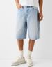 Classic Men's Denim Shorts Mid-Thigh 5-Inch Inseam Straight Leg Casual Summer Jeans Non-Stretch Cotton S-XXL Black Blue_mkmklike.com