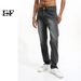 EF JEANS | 2023 New Product, Korean Version Of Straight Tube Small Foot Zipper Design Washed Black And Gray Jeans For Men And Women Slim Fit_mkmklike.com