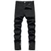 Men's Clothing Men's Zipper Ripped Jeans Trousers Zipper Men's Denim Stretch Trousers_mkmklike.com