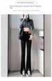 Micro-flared Pants 2025 Autumn And Winter New High-waisted Floor-length Straight Slim-fit Pencil Split Denim Women's_mkmklike.com
