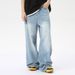 Men's Clothing Summer New Arrivals Washed Crease Design Distressed Light Blue Jeans_mkmklike.com