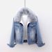 Faux Fur-Lined Denim Jacket – Detachable Shearling Collar Winter Coat With Classic Workwear Silhouette (S-5XL, Dark/Light Blue Washed)_mkmklike.com