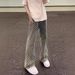 Men's Clothing Full Print Jacquard Jeans Summer Thin Style Design Niche Pants Trendy Cool Street Style Straight Flared Pants_mkmklike.com