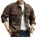 American Workwear Washed Denim Men's Autumn Winter Brand Lapel Jacket Trendy And Cool_mkmklike.com