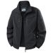 Cross-border 2026 Spring New Men's Solid Color Workwear Outdoor Casual Stand-up Collar Loose Fit Plus Size Lightweight_mkmklike.com