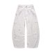 Men's American Style Cream Jacquard Carpenter Pants With Textured Fabric And Wide-Leg Silhouette_mkmklike.com