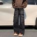 American Workwear Jeans, Men's Spring Autumn Loose Straight Multi Pocket Pants, Rugged And High-End Wide Leg Pants_mkmklike.com