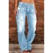 Women’s Flared Bootcut Jeans – Vintage Washed Denim Pants For A Slimming Silhouette (Light Blue, Dark Blue, Black, Gray, S-5XL)_mkmklike.com
